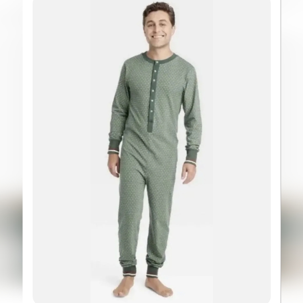 Hearth & Hand With Magnolia One Piece Pajamas Green